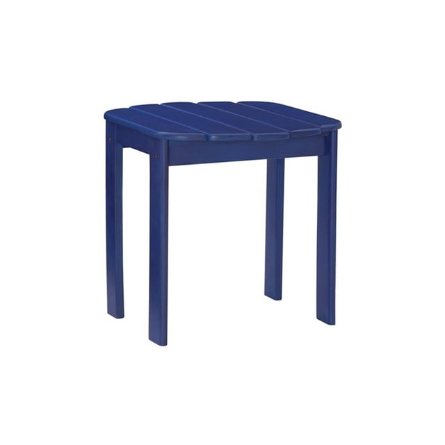 Riverbay Furniture Table d'Appoint Extérieur en Bois Adirondack de Style Transitionnel, Bleu