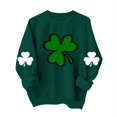 thumbnail image 1 of FAIWAD Chandails en Molleton pour Femmes de la Saint-Patrick Manches Longues Col Rond Épaule Tombante Pull Ample, 1 of 4