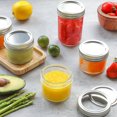 thumbnail image 2 of Canning Jars with Lids Wide Mouth Reusable 12Pcs, 2 of 7