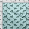 thumbnail image 2 of oneOone Viscose Jersey Fabric Fox Block Print Fabric By The Yard 60 Inch Wide, 2 of 5