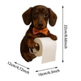 thumbnail image 3 of Porte-papier pour Chien Distributeur de Rouleaux de Papier Hygiénique Amusant Porte-Rouleau de Papier de Toilette Support de Rangement pour Rouleaux en Forme d'Animal Imprimé 3D Support Décoratif Mural pour Papier de Toilette pour Salle de Bain Cuisine Tapis de Séchage en Silicone, 3 of 4