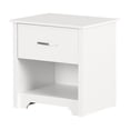 thumbnail image 2 of South Shore Fusion 1-Drawer Nightstand - End Table with Storage for Adult, in Pure White, 2 of 12