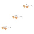thumbnail image 4 of maskred PVC Heart-Shaped Glasses Non-Slide Silicone Nose Pads And Mulitple Colours For Chic Look Gold Metal red reflective 3Set, 4 of 6