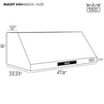 thumbnail image 3 of KUCHT Hotte de Cuisinière Professionnelle de 48 Po sous Armoire 1 200 Pi3/min en Acier Inoxydable, 3 of 7