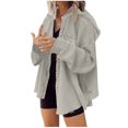 thumbnail image 1 of FAIWAD Veste à Manches Longues pour Femmes Grande Taille Boutonnée Patchwork Automne Hiver Vêtements Tendance, 1 of 6