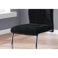 thumbnail image 2 of Monarch Specialties Dining Chair, Set Of 2, Side, Upholstered, Kitchen, Dining Room, Velvet, Metal, Black, Chrome, Contemporary, Modern, 2 of 4