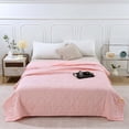 thumbnail image 4 of Matoen12 Solid Color Flannel Blankets for All Season, Polyester Soft Throw Blanket Lightweight Air Conditioning Quilt for Nap Sleep, Modern Style Home Decor Ideal for Gift, 60"x79", 1PC, Pink, 4 of 7