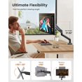 thumbnail image 3 of TEMOGU-ErGear Single Monitor Arm for 13-34 inch Screens, Adjustable Design Monitor Mount Holds up to 22 lbs, Computer Monitor Stand with VESA Mount, C-Clamp & Grommet Base, Max VESA 100x100mm, 3 of 4