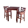 thumbnail image 1 of Beechwood Mountain 3 Piece Solid Wood Curtain Pub Set in Medium Oak, 1 of 1