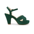 thumbnail image 3 of BLISSFUL STEP Women's Strap Platform Chunky Heel Slingback Sandals, 3 of 7