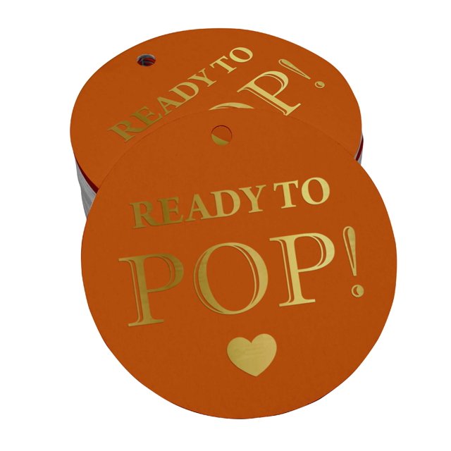 Inkdotpot Pack Of 100 Ready To Pop Baby Shower Favor Paper Tags Craft Real Gold Foil Hang Tags