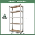 thumbnail image 3 of Costway Unité de Rayonnage de Garage Ajustable 3 Pcs 5 Niveaux avec Charge Max 2000 lbs pour Entrepôt Argent, 3 of 9
