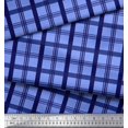 thumbnail image 2 of Soimoi Japan Crepe Satin Fabric Check Check Printed Craft Fabric by the Yard 42 Inch Wide, 2 of 5