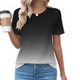 thumbnail image 2 of Blouses pour Femmes Col Rond Mode Décontractée Manches Courtes Printemps/été Haut, 2 of 4