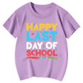 thumbnail image 4 of LUOGENLI T-Shirt pour Filles T-Shirt Imprimé à Col Rond à Manches Courtes pour Garçons et Filles Chemises pour Filles Denim Grande Taille Violet 12-13 Ans, 4 of 4
