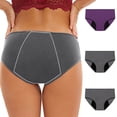 thumbnail image 2 of MeetoTime 3 Pack Womens Panties Stretchy Soft Full Coverage Briefs Comfortable Mid-Waist Underwear, 2 of 8
