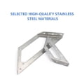 thumbnail image 4 of EGNMCR Stainless Steel Multifunctional Corner Three Sided Fixed Corner Brace Cabinet Trapezoidal Hanging Angle Hanging Layer Board Support Furniture Connecto corner connector, 4 of 5