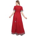 thumbnail image 1 of Bimba Robe Kurta Longue en Coton Bordeaux pour Femme, Jupe, Vêtements Indiens - 14, 1 of 4