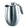 thumbnail image 1 of Bodum Cafetière à Pression Française Thermique Columbia 34 oz, Acier Inoxydable à Double Paroi Isolée, Chrome, 1 of 2