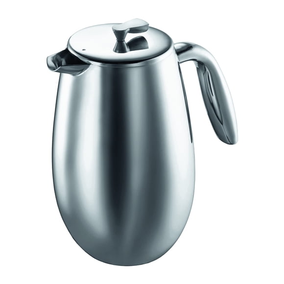 Bodum Cafetière à Pression Française Thermique Columbia 34 oz, Acier Inoxydable à Double Paroi Isolée, Chrome