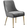 thumbnail image 3 of Pemberly Row Contemporary Velvet Dining Chair in Gray (Set of 2), 3 of 6