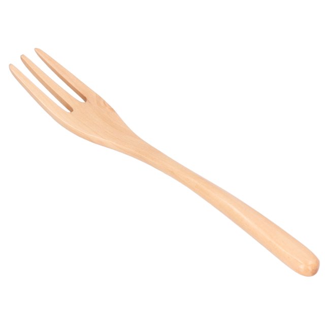 Dessert Fork, Wooden Long Handle Salad Fork For Picnic For Kitchen