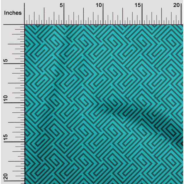 oneOone Viscose Jersey Fabric Greek Key Geometric Decor Fabric Printed BTY 60 Inches Wide