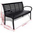 thumbnail image 4 of vidaXL Garden Bench 125 cm Steel and WPC Black, 4 of 4