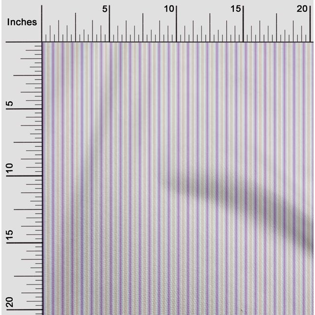 oneOone Tissu en Coton Cambric Multicolore Rayé Imprimé au Mètre 56 Pouces de Large