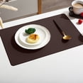 thumbnail image 1 of up to 65% off Iumwxz 17.71X11.81inch Rectangular Solid Colour Faux Leather Placemats Coffee Mats Dish Mat Kitchen Table Mats Easy to Clean Kitchen Table Mats Table Decor House Decor, 1 of 7