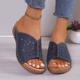 thumbnail image 1 of Cameland Women's New Summer Plus-size Floral Wedge One-line Beach Sandals, 1 of 7