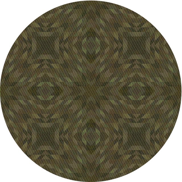 Ahgly Company Tapis d'Intérieur Lavables en Machine, Ronds, Transitionnels, Bruns, 8' Ronds