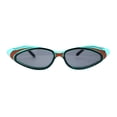 thumbnail image 1 of Womens Retro Low Point Cat Eye Layered Plastic Frame Sunglasses Green Orange Black, 1 of 4