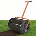 thumbnail image 4 of Gymax Compost SpreaderPeat Moss Spreader Roller w/Height-adjustable T-shape Handle Orange, 4 of 10