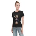 thumbnail image 4 of T-Shirt Basique à Manches Courtes pour Femme une Pièce Robin, 4 of 6