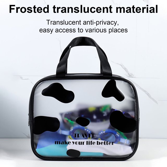 YAOMOBB Travel Makeup Bag Translucent Beauty Handbag Wet And Dry Separation Large Capacity Travel Toiletry Storage Organizer for Outdoor Use