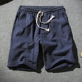thumbnail image 2 of Birdeem Mens Shorts Mens Summer Leisure Sports Elastic Waist Solid Color Drawstring Pocket Shorts, 2 of 12