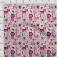 thumbnail image 4 of oneOone Rayon Pink Fabric Cute Animal Sewing Material Print Fabric By The Yard 56 Inch Wide, 4 of 4