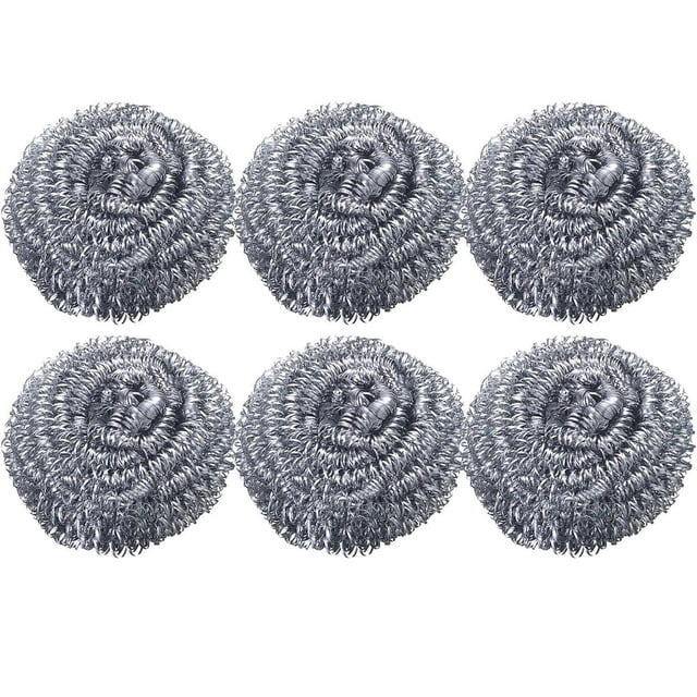 CHUANK Household Stainless Steel Pot Pan Scrubber Cleaning Ball Tool-6Pcs
