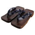 thumbnail image 2 of ZheElen Japanese Clogs Slippers Geta Sandals Flip Flops for Men Women 36 Blue Square Size 43 1Set, 2 of 6