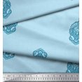 thumbnail image 3 of Soimoi Poly Georgette Fabric Paisley Block Fabric Prints by Yard 42 Inch Wide, 3 of 3