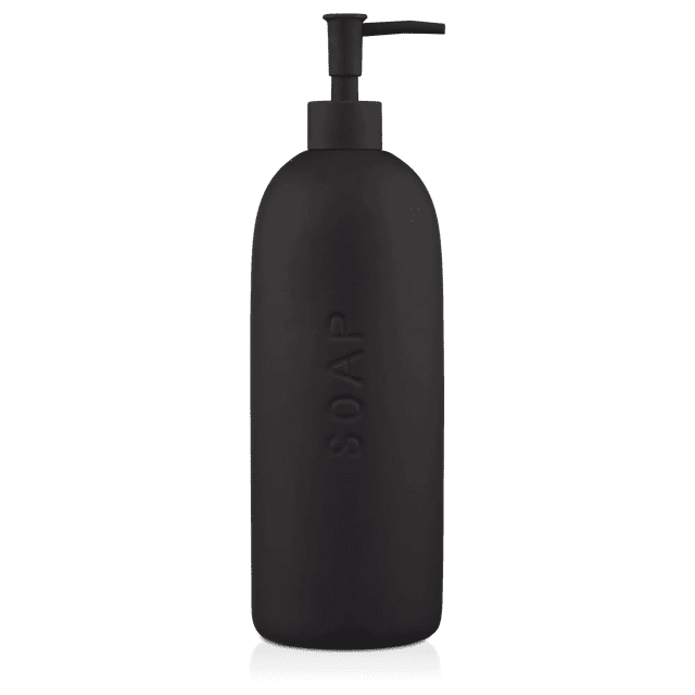 Bouclair Black Ceramic Soap Engraved Dispenser