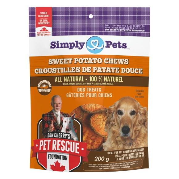 2 Pack - Simply Pets Sweet Potato Chews All Natural Dog Treat