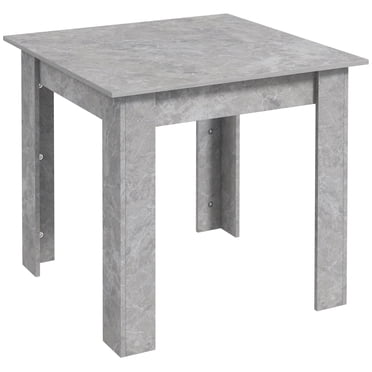 HOMCOM Square Dining Table for 2, Kitchen Table for Living Room, Grey