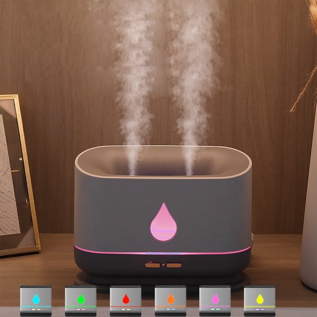 Humidifiers For Bedroom Large Room, Usavan 1L Quiet Warm Mist Humidifier, Adjustable 360° Mist Oil Diffuser for Home Office Desk Night Light