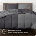 thumbnail image 3 of Bare Home Douillette Réversible Ultra Douce - Alternative au Duvet d'Oie - Grand Lit, Gris/gris Fer Forgé, 3 of 8