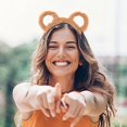 thumbnail image 1 of Winter Headband with Bear Ears for Women Cozy Cartoon Stuffed Hair Hoop Party Accessory, 1 of 6