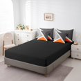 thumbnail image 4 of YST Geometric Triangle 7-Piece Bedding Set, King, Orange, Dark Grey, Light Grey, Aesthetic Geometry, Luxury Modern Simple Art Style, 4 of 5