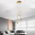 thumbnail image 3 of Crystal Pendant Light Modern LED Hanging Lamp Lighting Fixture Chandelier for Dining Room Kitchen Foyer 3 Head, 3 of 8