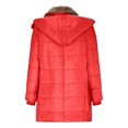 thumbnail image 4 of IROINID Manteau Anorak Court à Capuche pour Femme, Couleur Unie, Manches Longues, Chaud, Automne, Ouvert à l'Avant, Coupe Ample, Manteau à Fermeture Éclair, Hauts, Rouge, 4 of 5